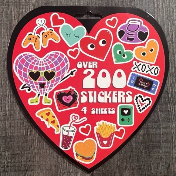 Way To Celebrate Other - 💞 New Heart-Shaped Sticker Book With Over 200 Stickers
